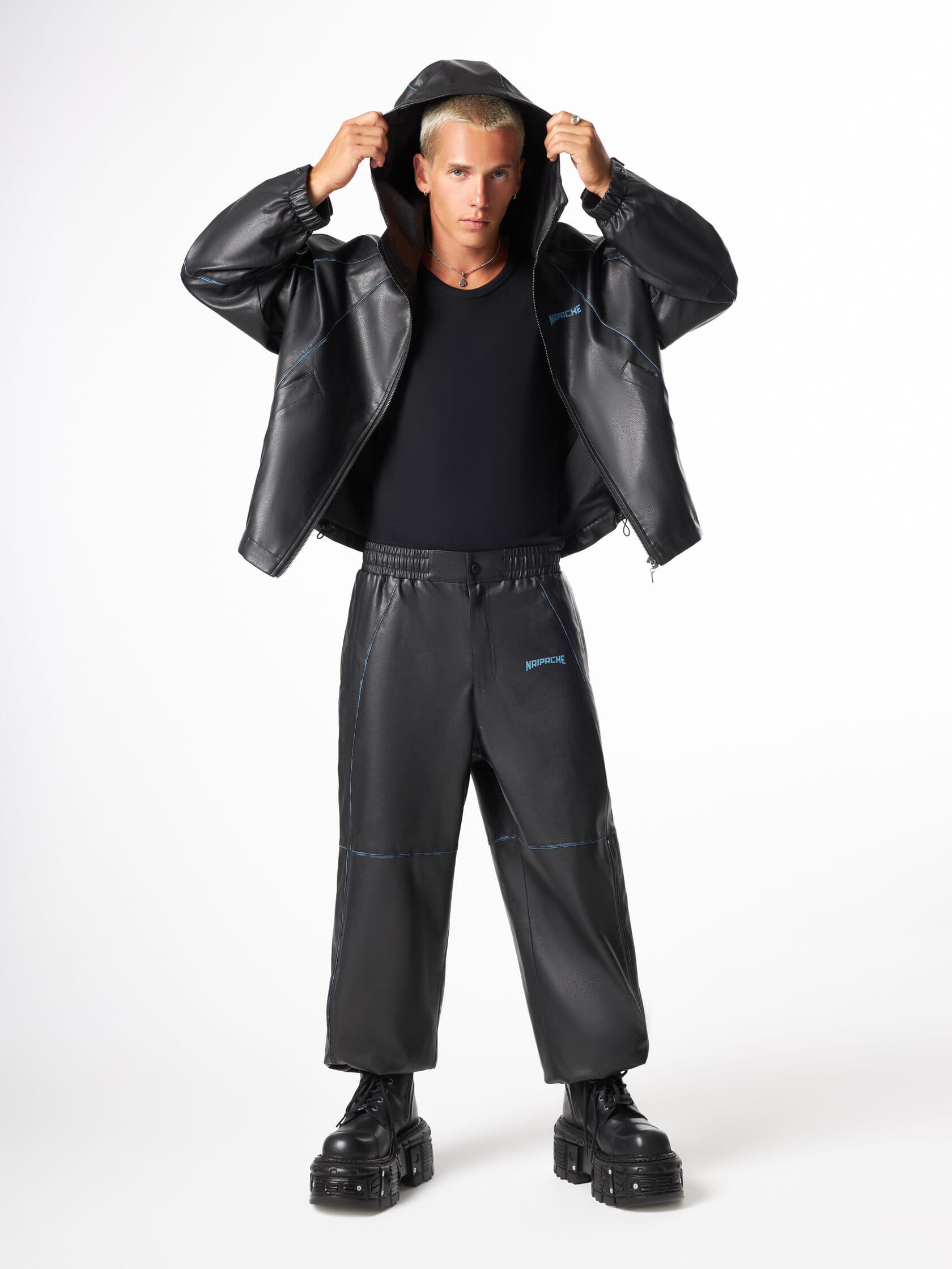 Куртка HOODED LEATHER — другое фото
